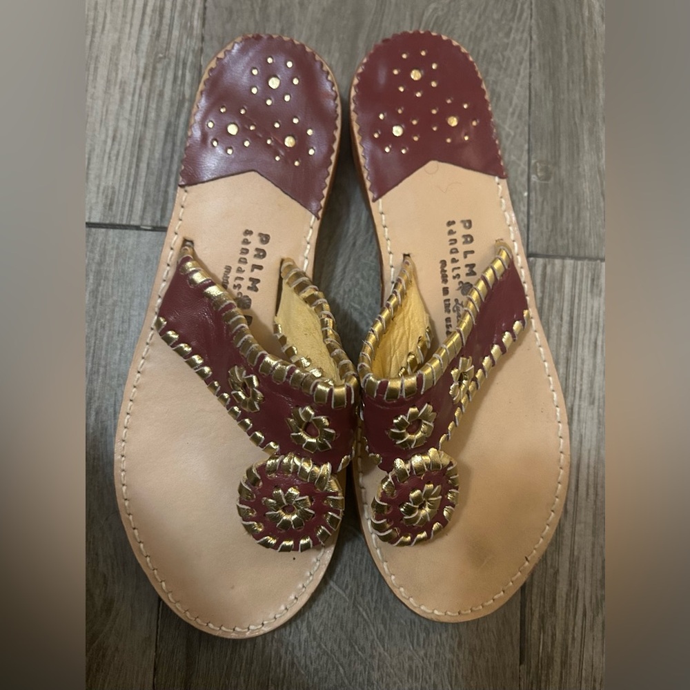 Palm Beach Sandals Maroon and Gold Women's Sandals (Florida State University)